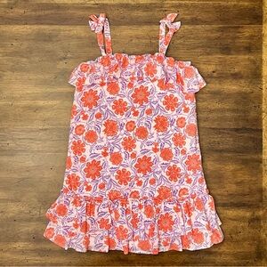 Janie and Floral Ruffle Dress Sz 8 EUC